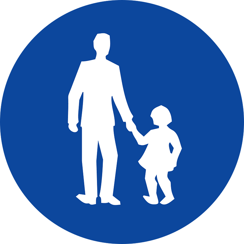 Pedestrians only sign in Greece