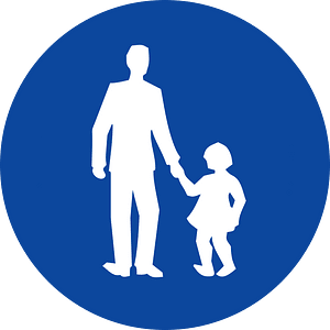 Pedestrians only sign in Greece