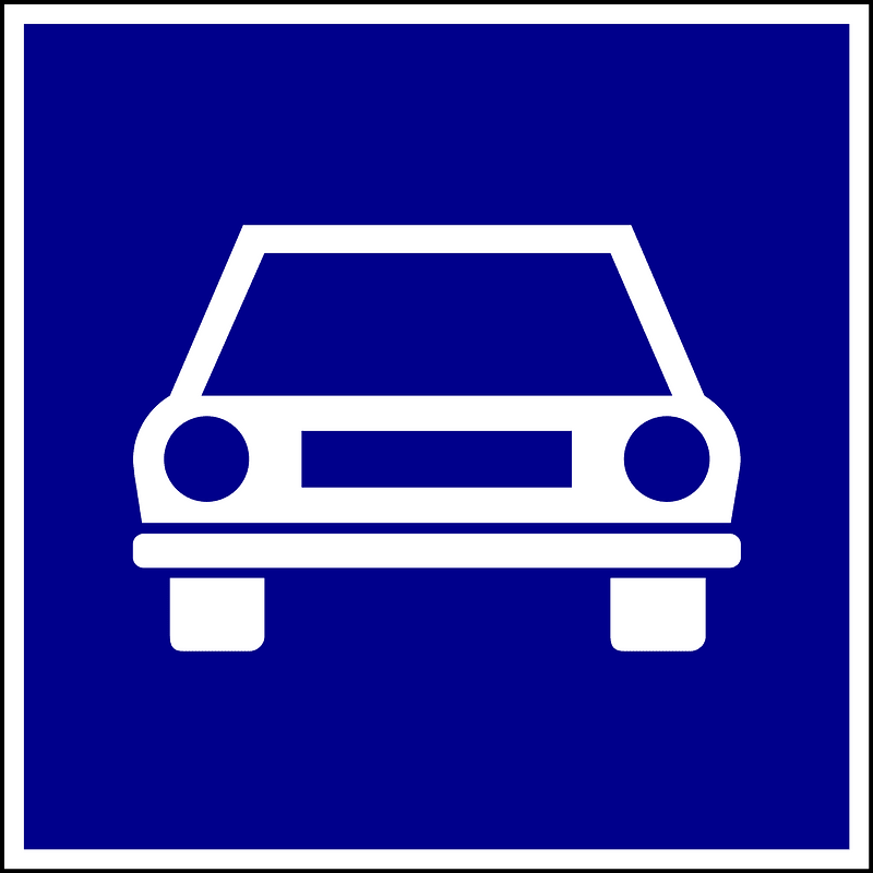 Expressway sign in Hungary