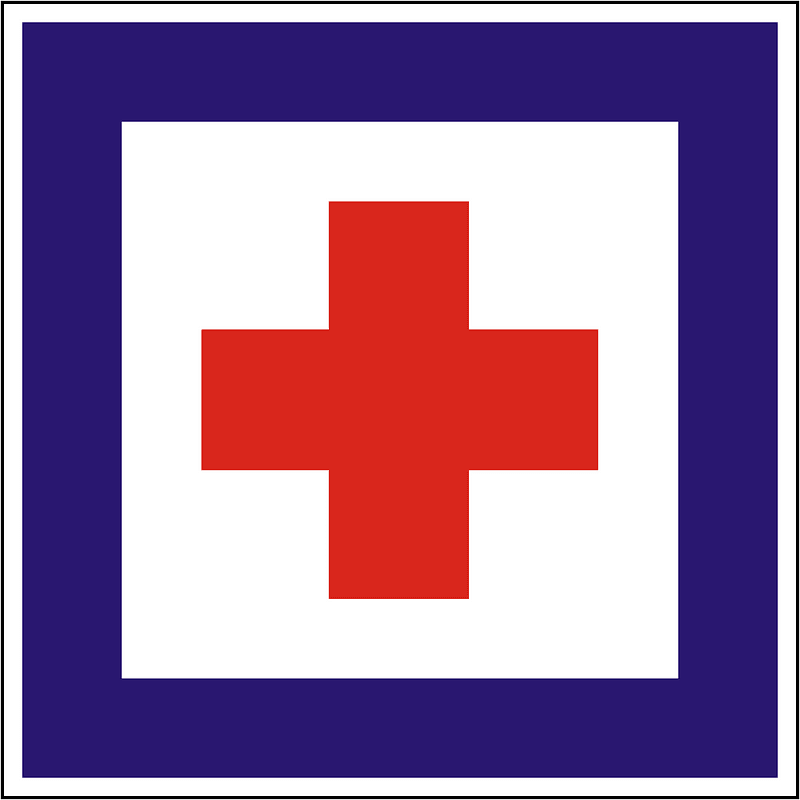 First aid sign in Hungary