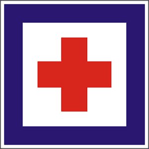 First aid sign in Hungary
