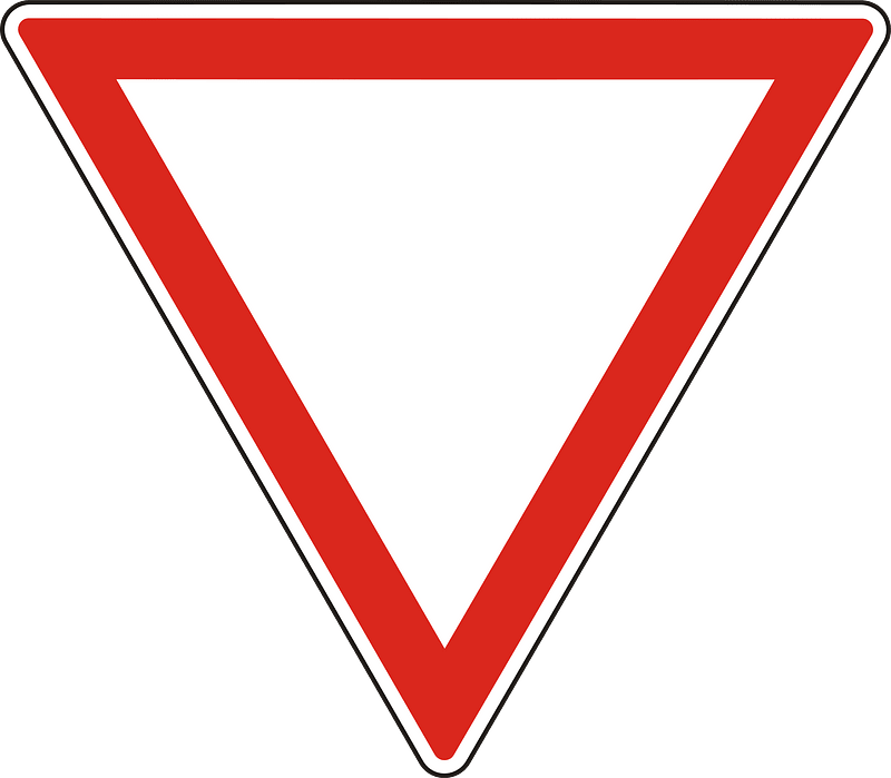Give Way / Yield sign in Hungary