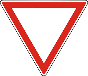 Give Way / Yield sign in Hungary