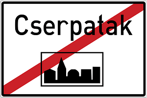 Leaving built up area sign in Hungary