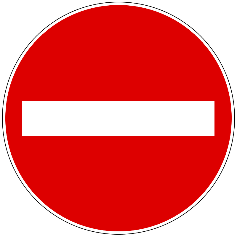 No entry sign in Hungary