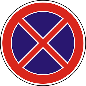 No stopping sign in Hungary