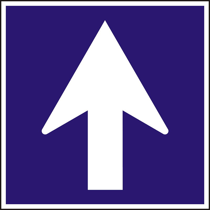 One-way street sign in Hungary