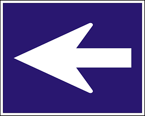 One-way street sign in Hungary