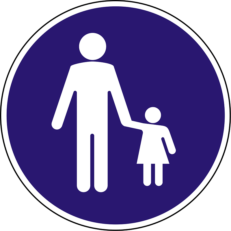 Pedestrians only sign in Hungary
