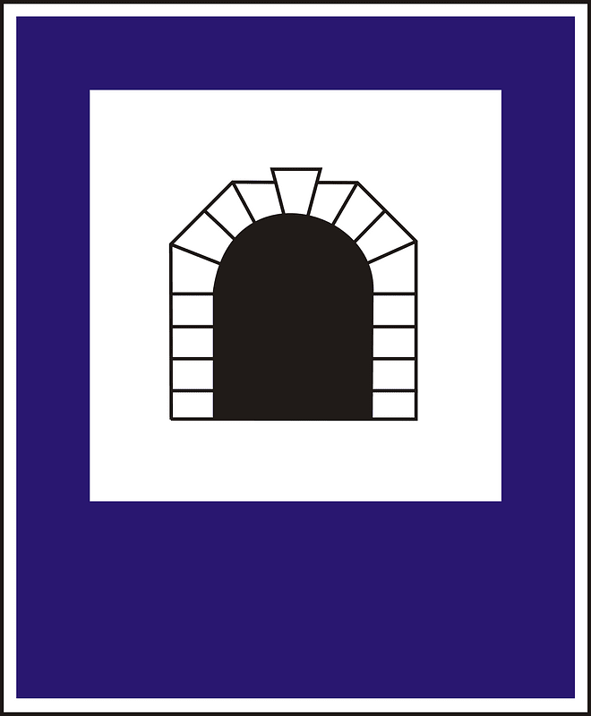 Tunnel sign in Hungary
