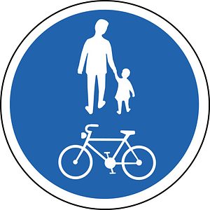 Bicycles and pedestrians only sign in Iceland