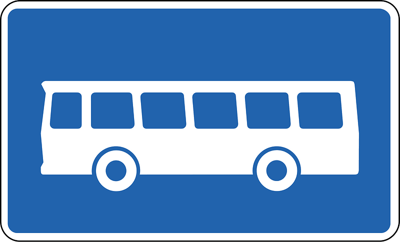 Bus stop sign in Iceland