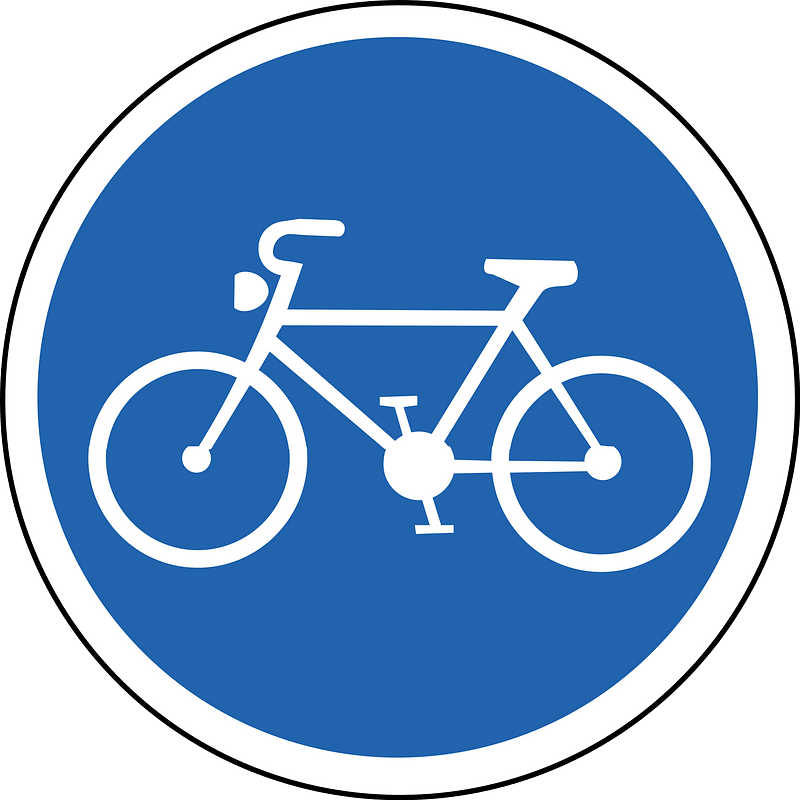 Bicycles only sign in Iceland