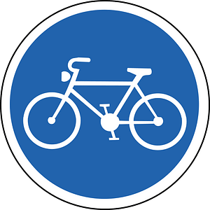 Bicycles only sign in Iceland