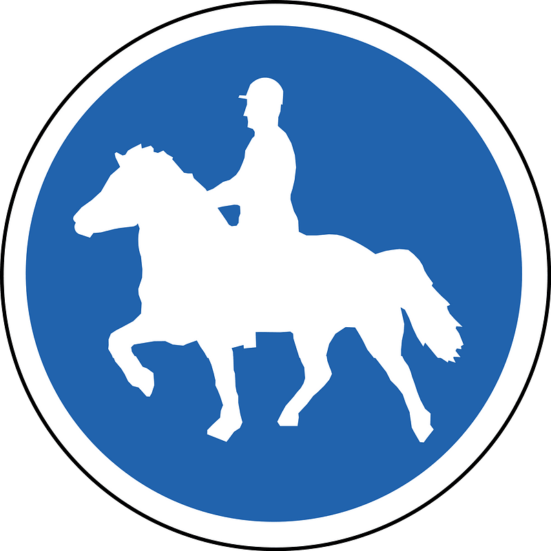 Equestrians only sign in Iceland