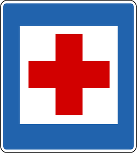 First aid sign in Iceland