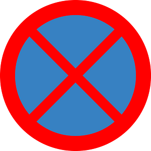 No stopping sign in Iceland