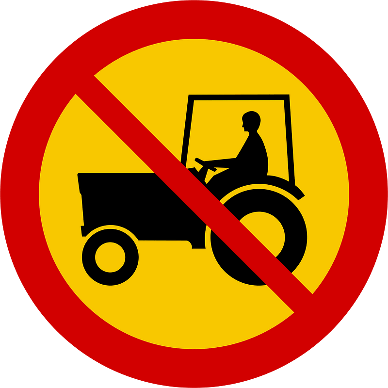 No tractors sign in Iceland