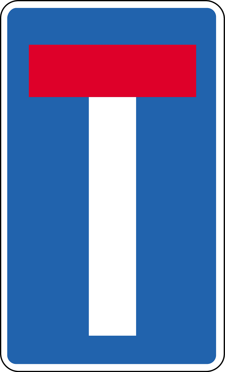 No through road sign in Iceland