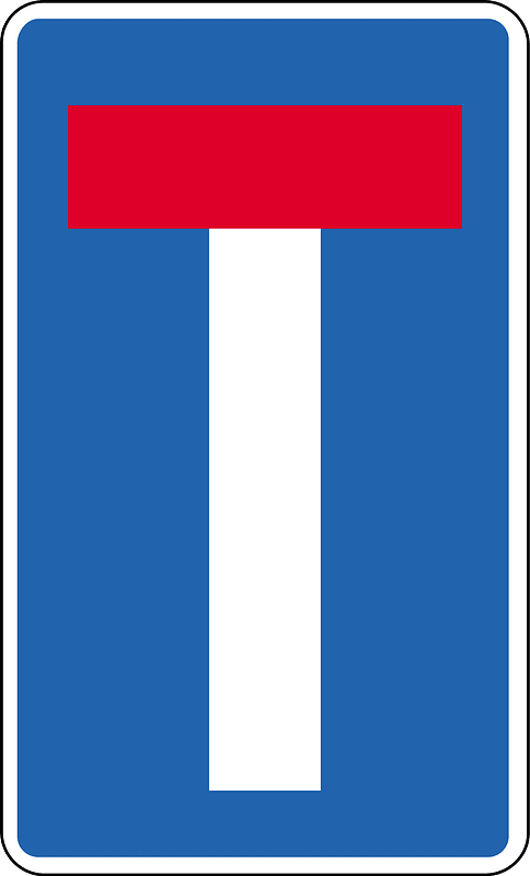 No through road sign in Iceland