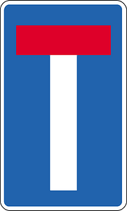 No through road sign in Iceland