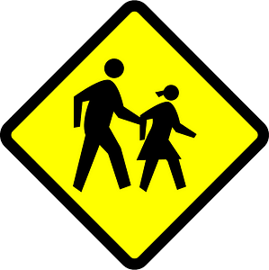 Children / playground ahead sign in Indonesia