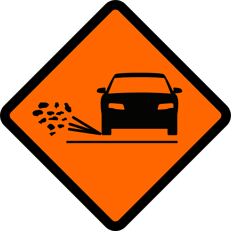 Loose road surface sign in Indonesia