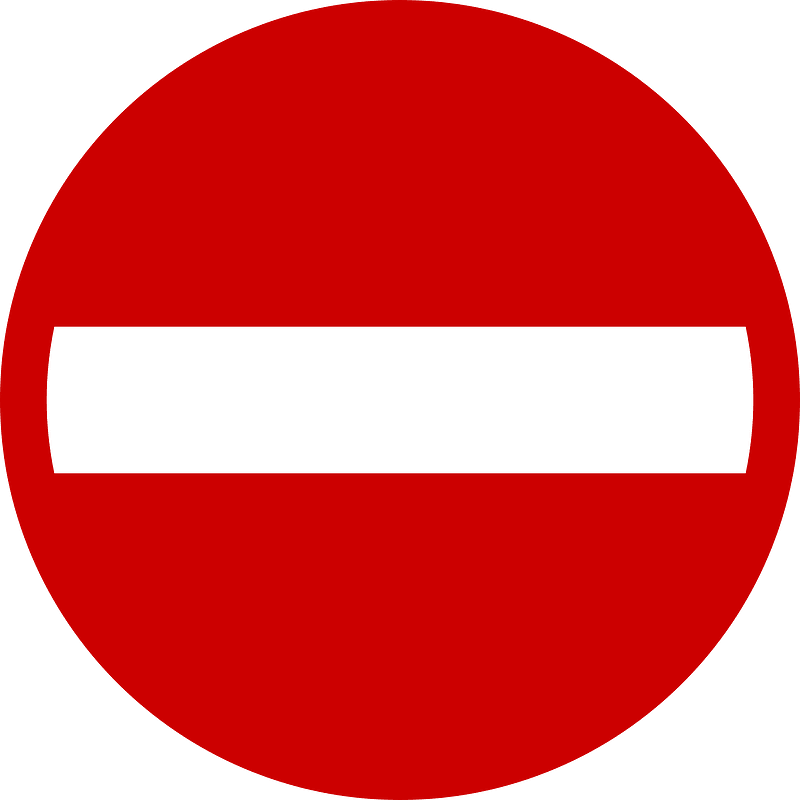 No entry sign in Indonesia