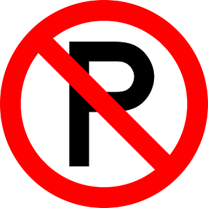 No parking sign in Indonesia