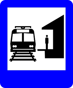 Train station sign in Indonesia