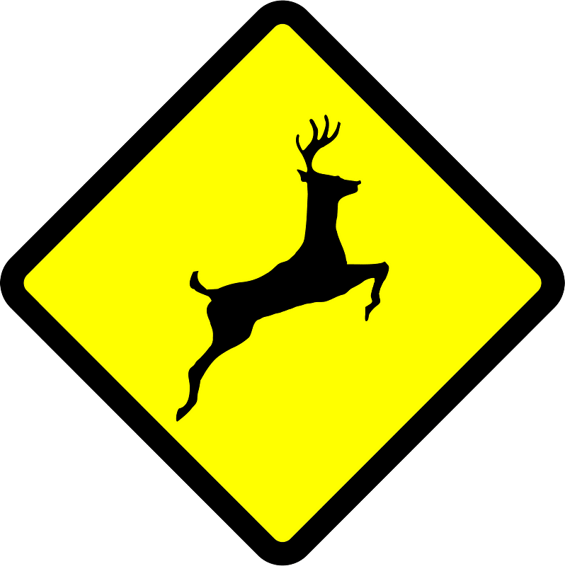Wild animals sign in Indonesia