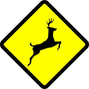 Wild animals sign in Indonesia