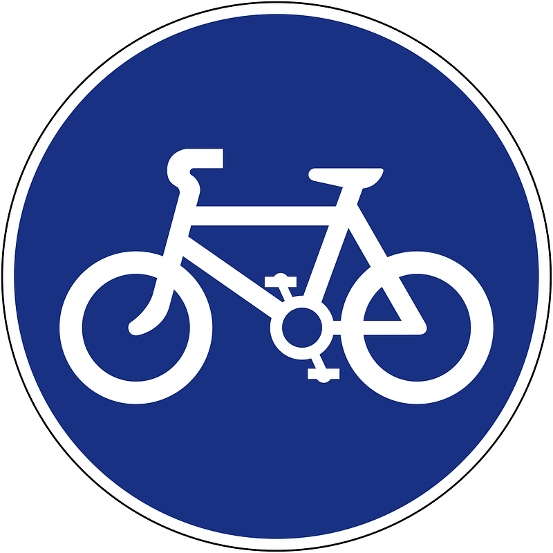Bicycles only sign in Ireland