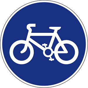 Bicycles only sign in Ireland