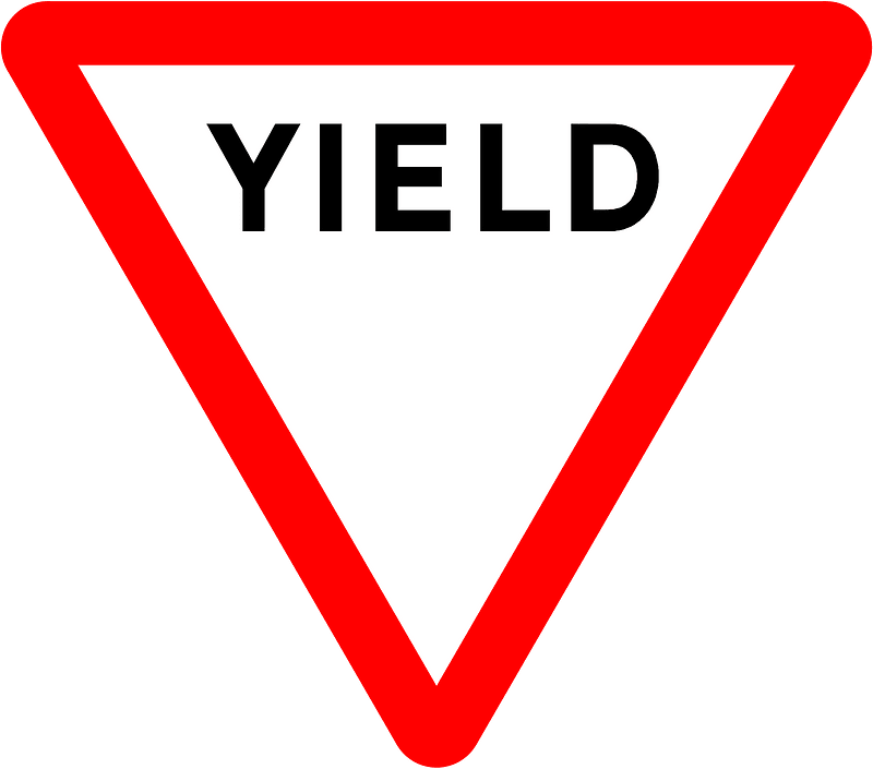 Give Way / Yield sign in Ireland