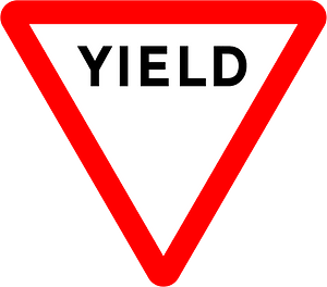 Give Way / Yield sign in Ireland