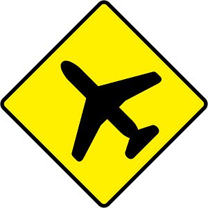 Low-flying aircraft sign in Ireland
