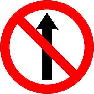 No entry sign in Ireland