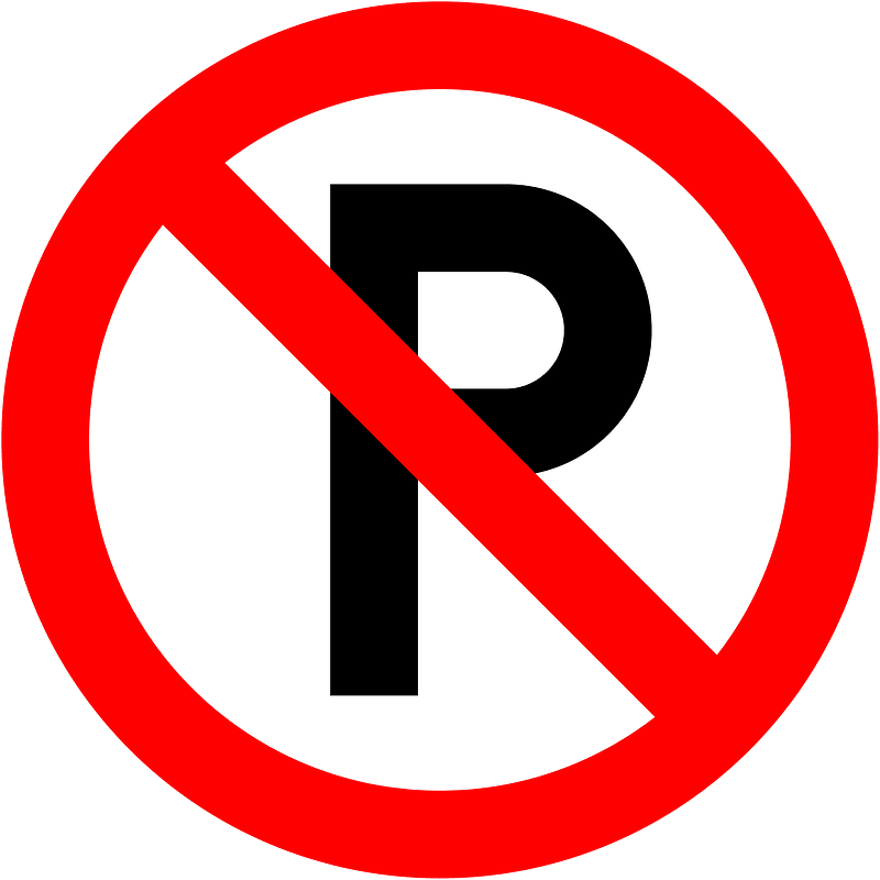 No parking or waiting sign in Ireland