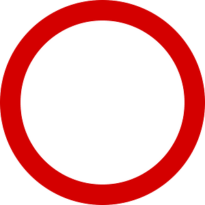 No vehicles sign in Ireland