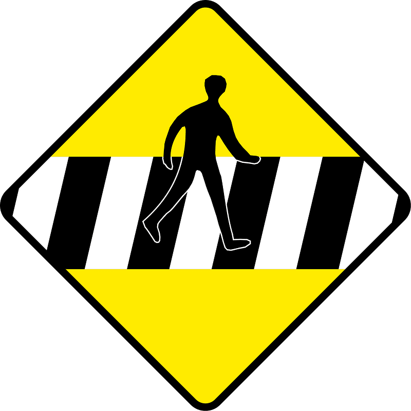 Pedestrian crossing sign in Ireland