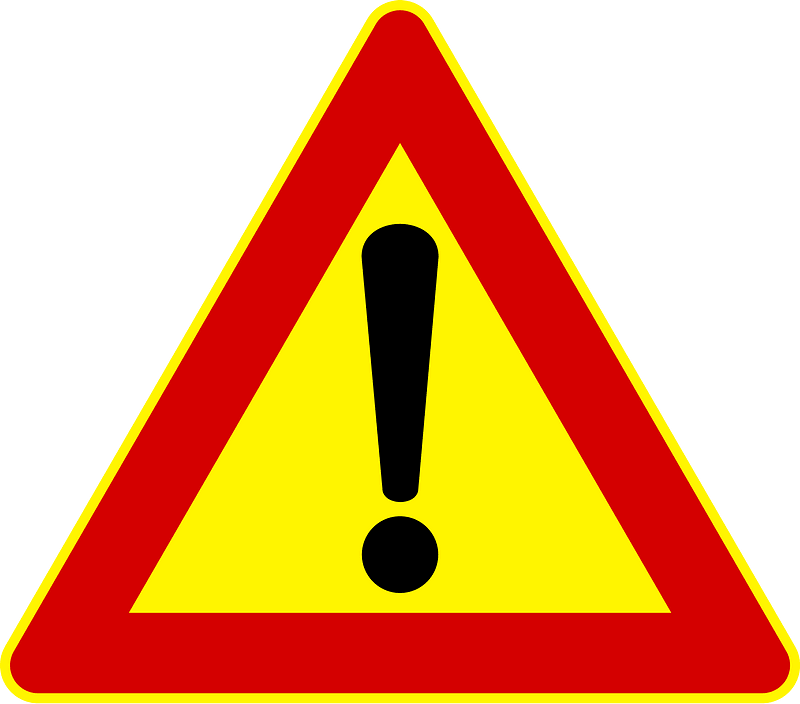 Accident area / accident ahead sign in Italy