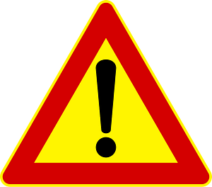 Accident area / accident ahead sign in Italy