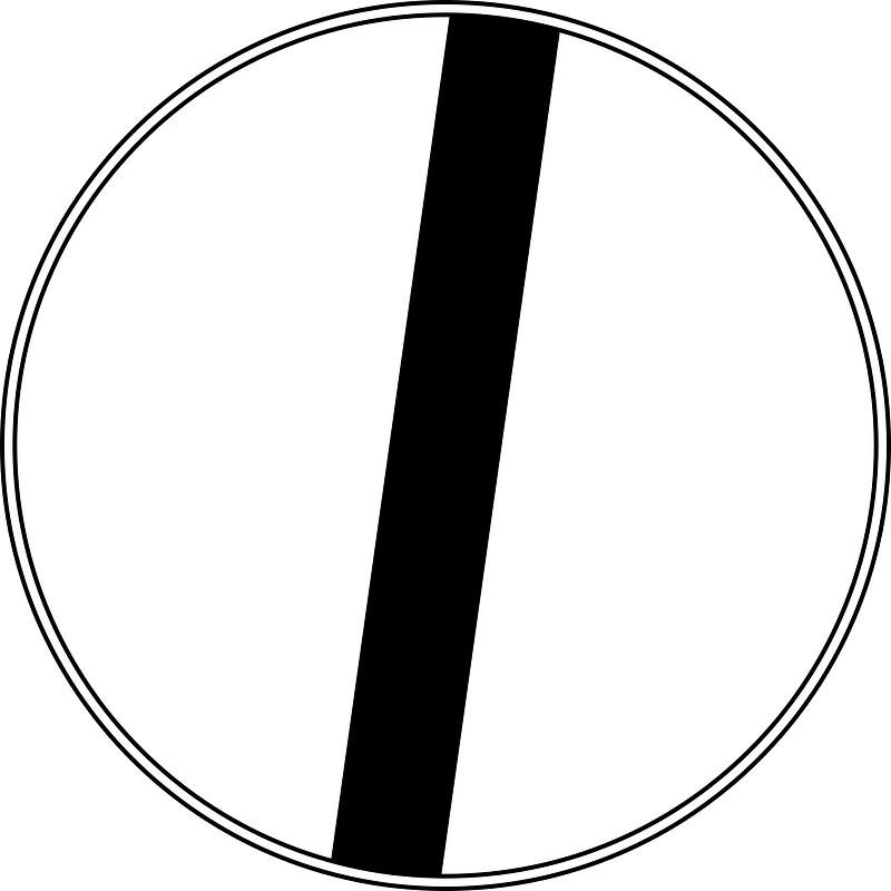End of all restrictions sign in Italy
