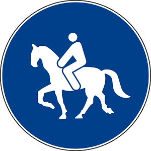 Equestrians only sign in Italy