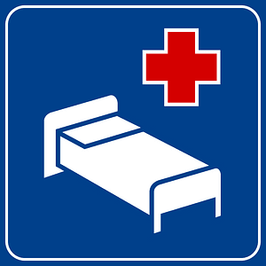 Hospital sign in Italy