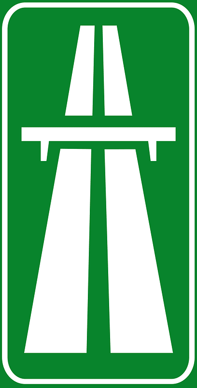 Motorway sign in Italy