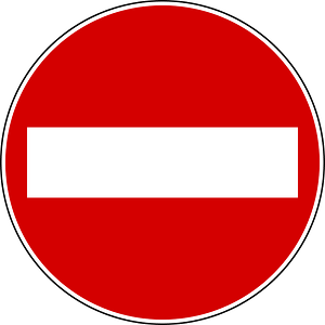 No entry sign in Italy