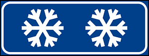 Snow or ice sign in Italy