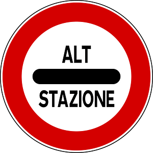 Toll sign in Italy